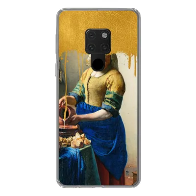 Produktbild von MuchoWow® Handyhülle Schutzhülle Hülle für Huawei P40 Lite Milchmädchen - Gold - Alte Meister Silikon Softcase Handy Hülle - Handy
