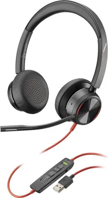 Produktbild von POLY Blackwire 8225 Kopfhörer Kabelgebunden Kopfband Büro/Callcenter USB Typ-A Schwarz