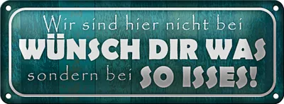 Produktbild von Blechschild Spruch 27x10cm wir nicht bei Wünsch Dir Was Dekoration