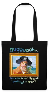 Produktbild von Spreadshirt SpongeBob Schwammkopf Painty Pirat Stoffbeutel, One size, Schwarz