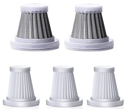 Image de Filtres de remplacement pour aspirateurs portatifs, lot de 5 (2 en acier, 3 filtres HEPA)