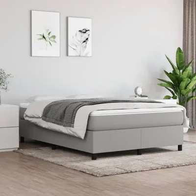Immagine prodotto di The Living Store Box spring bed grigio chiaro 140x200 cm tessuto