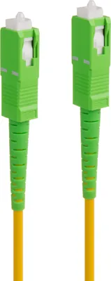 Obrázek produktu pro Optický kabel SC/APC na SC/APC propojovací kabel simplexní jednovidový optický kabel propojovací kabel žlutý/zelený (3 m)