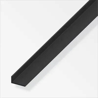 Produktbild von alfer Winkel 2 m, 20 x 10 mm PVC (Kunststoff) glatt schwarz