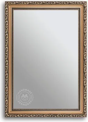 Produktbild von CLAMARO 'OSLO' Antik Wandspiegel mit Rahmen | Bronze | Shabby Chic Vintage Barock Spiegel mit Holzrahmen | Barockspiegel inkl. Metall Aufhänger und Montagematerial, Größe:35x85