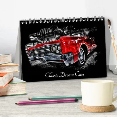Produktbild von Classic Dream Cars (Tischkalender 2026 DIN A5 quer), CALVENDO Monatskalender