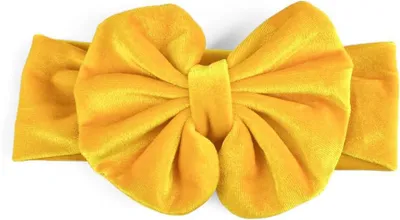 Productafbeelding van Fluwelen haarband met strik voor meisjes van 3 tot 18 maanden