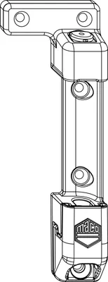 Produktbild von MACO Scherenlager MAMMUT 220 kg, mit 9 mm Tragezapfen, silber, rechts (210600)
