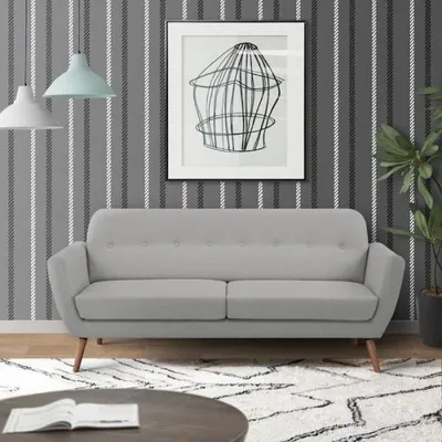 Produktbild von Sofa – 3-Sitzer – LILLY – Hellgrauer Stoff – 193 x 79 x 86 cm – SENHO