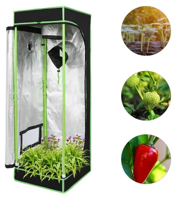 Produktbild von Eikuavons Growbox 40x40x120cm Pflanzzelt Indoor 600D Oxford, 99,9% lichtdicht, 95% reflektierend