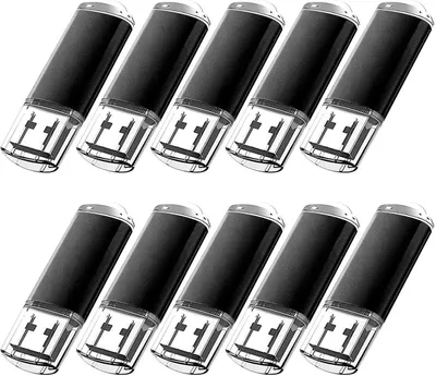 Produktbild von 10x 2GB USB 2.0 Stick Flash USB Drive Kompakt USB Flashdrive Speicherstick Memorystick Farbe: Schwarz