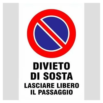Immagine prodotto di CARTELLO 'SOSTA VIETATA' 20x30 cm