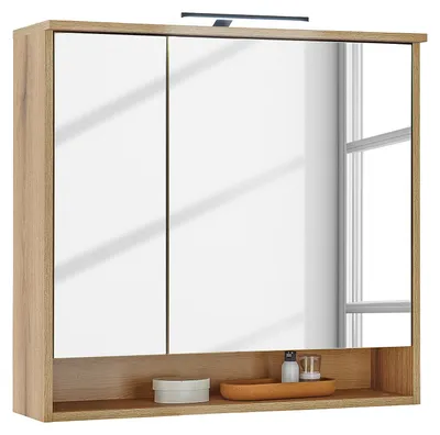 Produktbild von home24 Beleuchteter Spiegelschrank - Eiche Evoke  Nachbildung