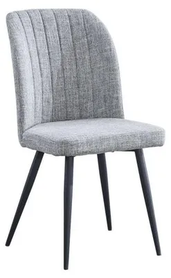 Esszimmerstuhl, gepolstert, Stoff, Metall, 92x46x55 cm, 1 St.