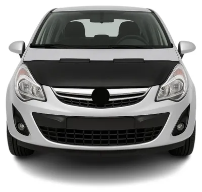 Produktbild von Haubenbra Steinschlagschutz Bonnet Bra für Opel Corsa D 2006-2014 Schwarz Halb