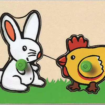 Produktbild von Djeco Farm Button Puzzle – Innovatives Spielzeug für kleine Entdecker