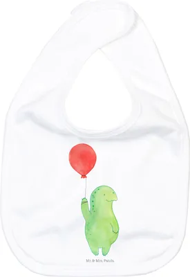 Produktbild von Mr. & Mrs. Panda Lätzchen Schildkröte Luftballon - Weiß - Geschenk, Schlabberlätzchen, Sabberlätzchen, Jahrmarkt, Für Babys, Sabber, Schlabberlatz, Schildkröten