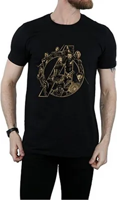 Produktbild von Avengers Infinity War - T-Shirt für Herren BI562 (M) (Schwarz)