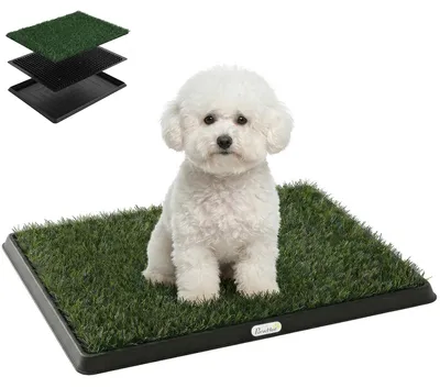 Immagine prodotto di Sunvellotappetino per cani con vassoio ed erba artificiale, 63 x 50,5 cm, verde