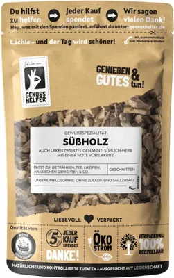 Produktbild von Süßholz, geschnitten, Süßholzwurzel für Tee, Lakritzwurzel für Likör, 100g