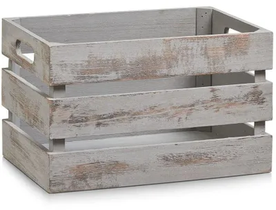 Produktbild von Zeller Aufbewahrungs-Kiste "Vintage grau", Holz, 31 x 21 x 18,7 cm, 15136