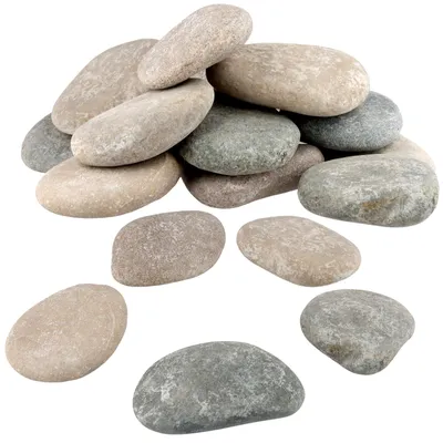 16 flache Kieselsteine zum Bemalen, 10-15 cm, Natursteine für DIY