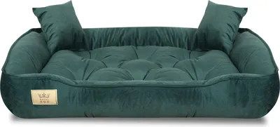 Produktbild von Hundebett Laufstall 75x65 cm dunkelgrün Velours