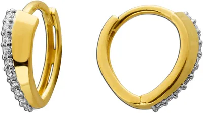 Produktbild von Brillant Creolen Gold 585 14K Natur Diamanten 0.21ct