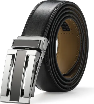 Obrázek produktu pro Nelbons Pánský opasek,Kožený automatický ráčnový opasek pro muže šaty 30mm 1 1/8",Velikost na míru