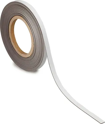 Produktbild von MAUL Kennzeichnungsband Metall 1 Stück 42 g/cm ² magnetisch kunststoffbeschichtet beschriftbar 10 m x 1 cm x 1 mm weiß