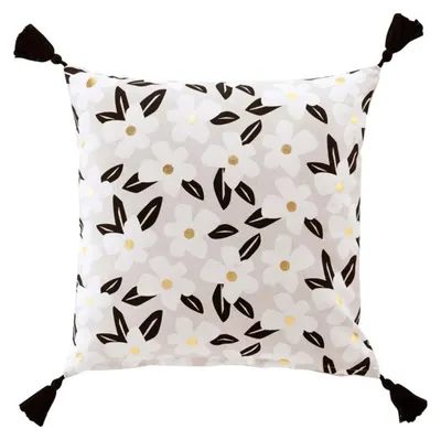 Image de Coussin Déhoussable 45 x 45 cm Darcy - Coton Imprimé Or