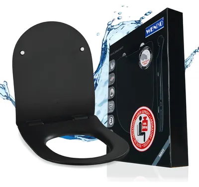 Image de Siège de WC WENKO Premium Sedilo en noir mat