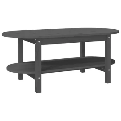 Produktbild von vidaXL Couchtisch Grau 110x55x45 cm Massivholz Kiefer