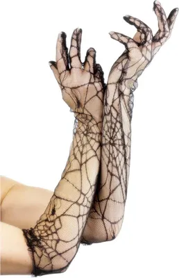 Produktbild von Fever Handschuhe mit Spinnennetz - Farbe: Schwarz