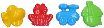 Produktbild von Sandformen Set für Kinder, 4-teilig, mit verschiedenen Motiven, je ca. 10 cm