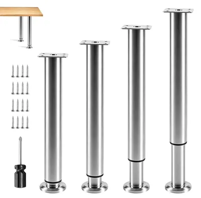 Obrázek produktu pro Nohy pro stoly, výškově nastavitelné, 70-110 cm, 4 kusy, nerezová ocel