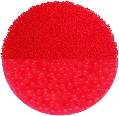 Obrázek produktu pro Dekorativní červené perličky, 100 g, velikost 1,5–2 mm, vhodné pro květiny a rostliny