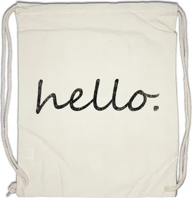 Produktbild von Urban Backwoods Hello., Turnbeutel, Farbe: Beige