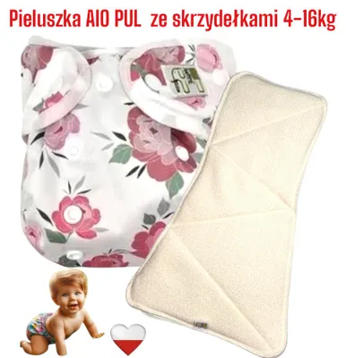 Obrázek produktu pro NappiMe AIO, opakovaně použitelné plenky s potiskem květů