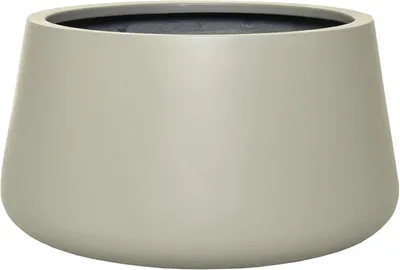 Produktbild von VIVANNO Blumentopf Fiberglas GORDO Rund, Schlammbeige matt - 52x29 cm