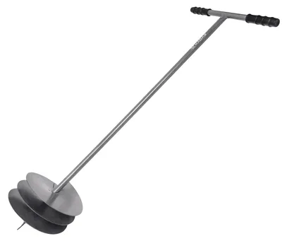 Zdjęcie produktu dla Wiertło ogrodnicze, długość 26 cm, szerokość uchwytu 41,5 cm, wykonane z wysokiej jakości stali, grubość blachy 2 mm, wszechstronne narzędzie do sadzenia i wiercenia