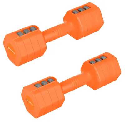 Obrázek produktu pro Nastavitelné činky HMS HL03, oranžové, 2 x 2,5 kg