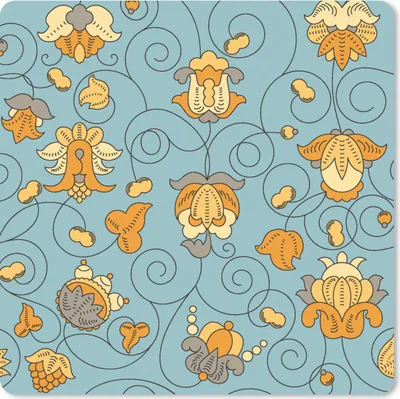 Produktbild von MuchoWow® Mauspad Mousepad Muster - Vintage - Blumen 30x30 cm - Mousepads - Maus Mat - Pad - Mausunterlage - Gaming