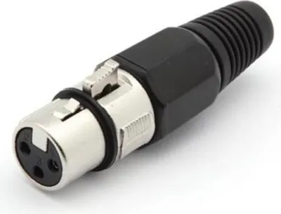 Produktbild von Xlr-Buchse - 3-Polig - Vernickelt - Schwarz