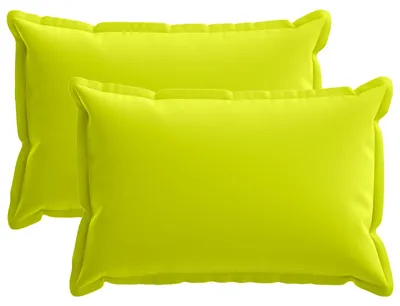 Productafbeelding van vidaXL Kussenhoezen, 2 stuks, HOUTEN, lichtgroen, 40 x 60 cm, polyester