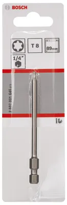 Obrázok produktu pre Bosch 2 607 001 646, 1 kusov, Torx, T8, Oceľ, 89 mm, 25,4 / 4 mm (1 / 4")