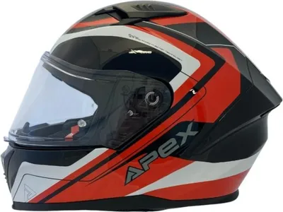 Obrázok produktu pre Prilba APEX FI100 Valencia, čierna/biela/červená, XS (53/54)