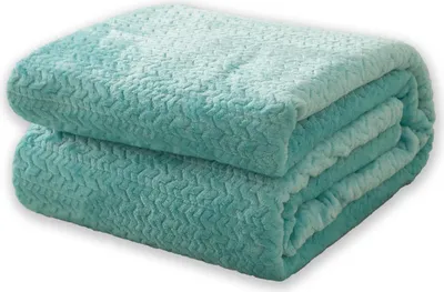 Produktbild von FEBE Kuscheldecke 220x200 cm Meeresblau Flauschig Tagesdecke Fleecedecke Flanell Decke Sofadecke Für Couch Wohndecke Wendedecke als Sofaüberwurf oder Wohnzimmerdecke