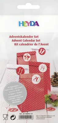 Produktbild von HEYDA 203089331, Geschenktasche, Freistehend, Rot, Weiß