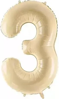 Image de Ballon de baudruche 3 beige 72cm